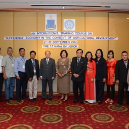 International Training Course on “Sufficiency Economy in the Context of Agricultural Development” 2014, organized by the Chaipattana Foundation in collaboration with Thailand International Development Cooperation Agency, the Ministry of Foreign Affairs