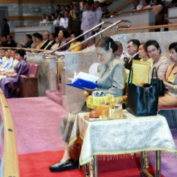 สมเด็จพระเทพรัตนราชสุดาฯ สยามบรมราชกุมารี เสด็จพระราชดำเนินไปทอดพระเนตร การแสดงคอนเสิร์ตทัพฟ้าคู่ไทยเพื่อ “ชัยพัฒนา” ครั้งที่ 11 ณ หอประชุมใหญ่ ศูนย์วัฒนธรรมแห่งประเทศไทย