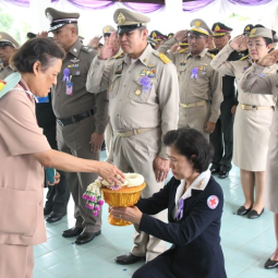 H.R.H. Princess Maha Chakri Sirindhorn Transplants Rice at the Chulachomklao Royal Military Academy, Nakhon Nayok Province