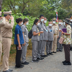 Her Royal Highness Princess Maha Chakri Sirindhorn Travels to Observe the Operation of Thaharn Phandee Project (The Good Farmer Soldiers) at Chulachomklao Royal Military Academy, Nakhon Nayok Province
