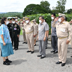 Her Royal Highness Princess Maha Chakri Sirindhorn Travels to Observe the Operation of Thaharn Phandee Project (The Good Farmer Soldiers) in Nakhon Nayok Province