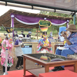 Her Royal Highness Princess Maha Chakri Sirindhorn Travels to Observe the Operation of Thaharn Phandee Project (The Good Farmer Soldiers) at Sri Song Rak Military Base in Loei Province