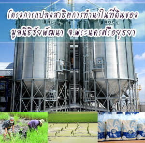 โครงการโรงสีข้าวมูลนิธิชัยพัฒนา ลาดบัวหลวง จ.อยุธยา